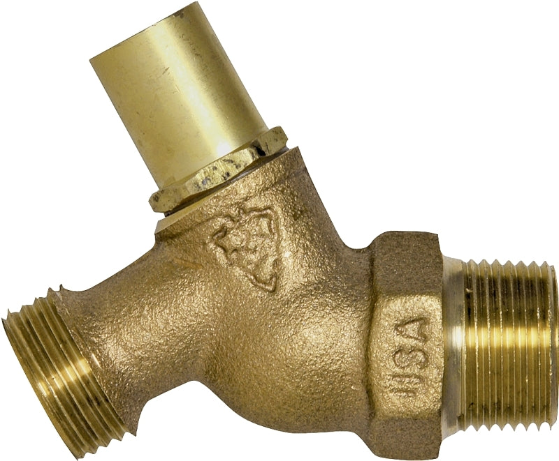 Arrowhead Brass 351LSLF Hose Bibb, 3 in L, 3/4 x 3/4 in, MIP x Hose, 8 to 9 gpm, Rough, 125 psi, Brass Body