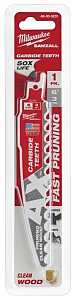 Milwaukee AX 48-00-5231 Reciprocating Saw Blade, 6 in L, 3 TPI, Carbide Cutting Edge