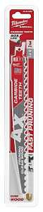 Milwaukee AX 48-00-5332 Pruning Blade, 9 in Blade, 3 TPI, Carbide Blade, For: Reciprocating Saws