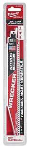 Milwaukee The WRECKER 48-00-5272 Reciprocating Saw Blade, 8-3/4 in W, 9 in L, 6 TPI, Carbide Cutting Edge