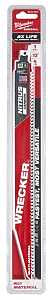 Milwaukee The WRECKER 48-00-5273 Reciprocating Saw Blade, 8-3/4 in W, 12 in L, 6 TPI, Carbide Cutting Edge