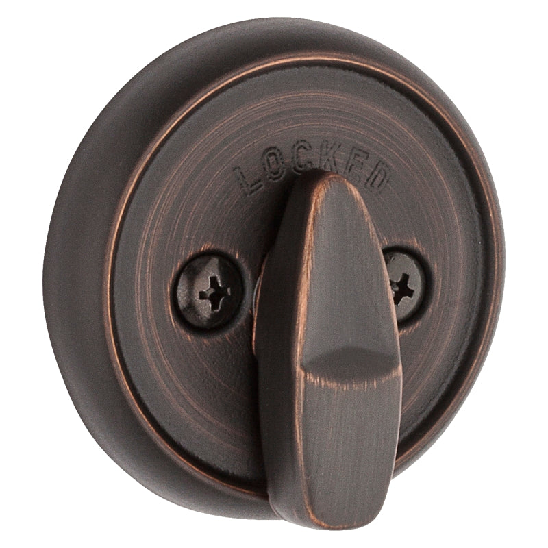 Kwikset 78011PSMTRCALRCS Deadbolt, Different Key, Steel, Venetian Bronze, 2-3/8, 2-3/4 in Backset, K3, SMT Keyway