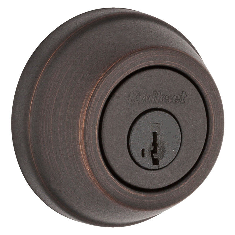 Kwikset 78011PSMTRCALRCS Deadbolt, Different Key, Steel, Venetian Bronze, 2-3/8, 2-3/4 in Backset, K3, SMT Keyway