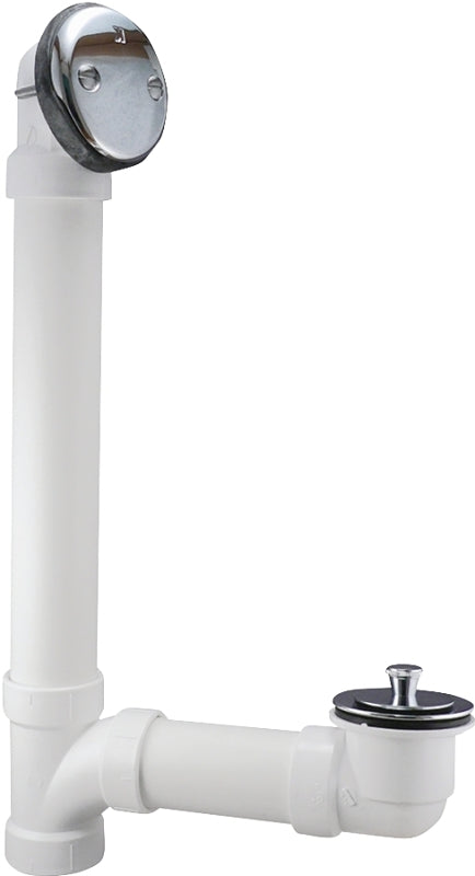 Keeney 620APVC Bath Drain Assembly, Brass/Die-Cast Zinc/PVC, Chrome-Plated