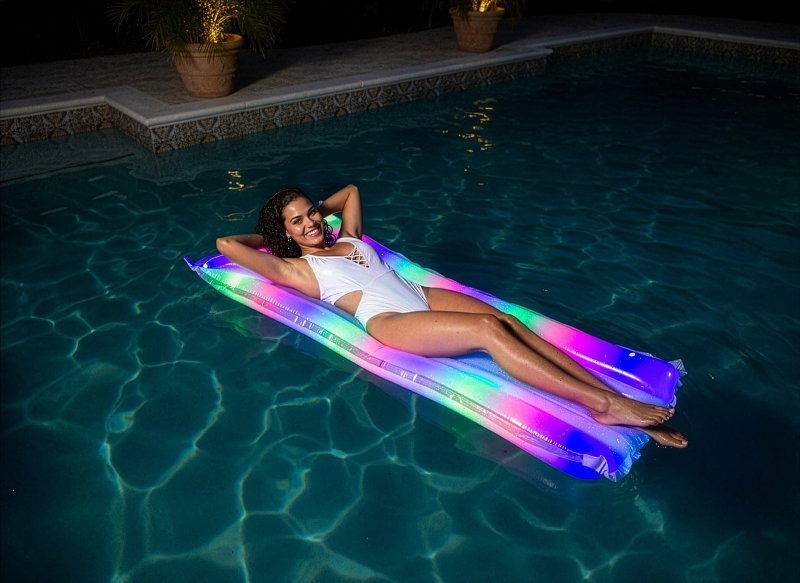PoolCandy PC4151MU Pillow Pool Raft, PVC, Multi-Color