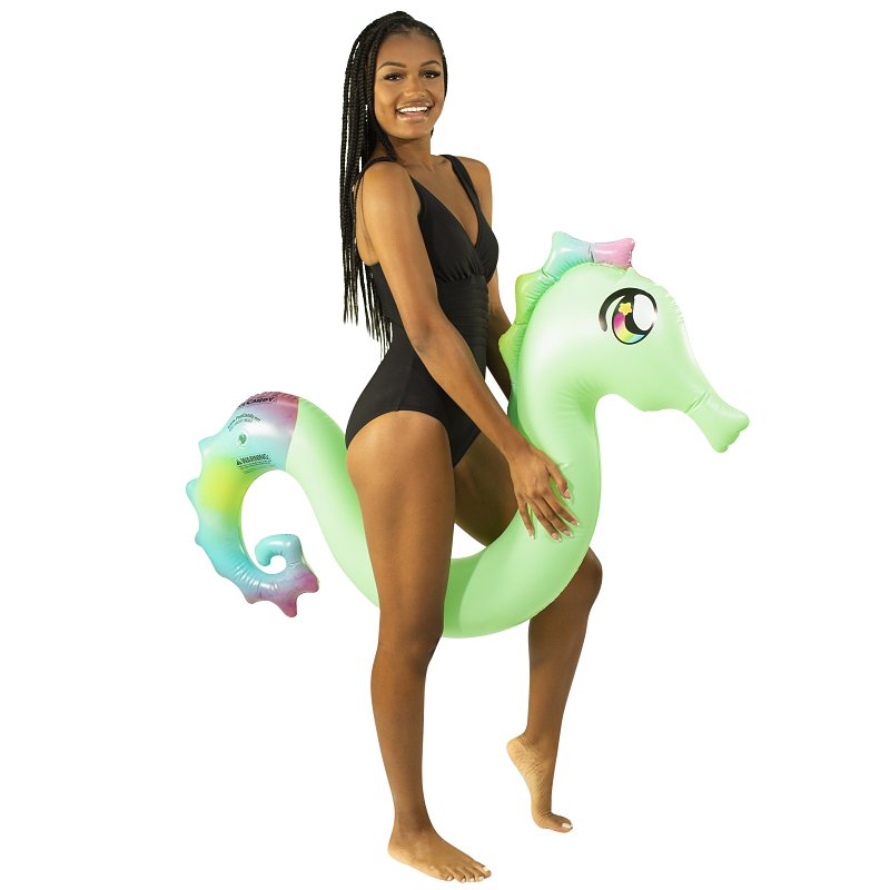 PoolCandy PC1740SEA Ride-On Pool Noodle, Seahorse, PVC, Multi-Color