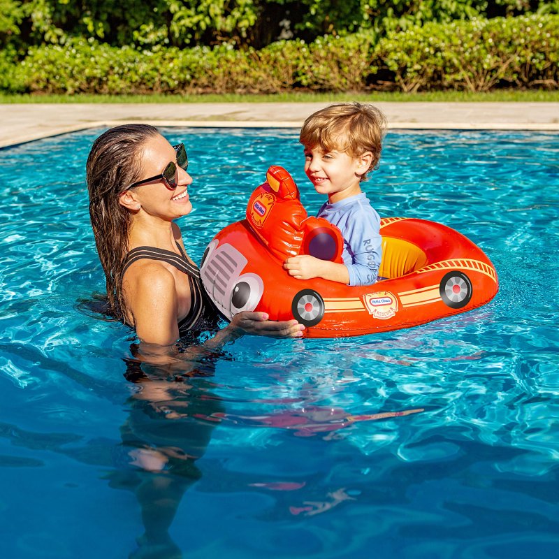 PoolCandy Little Tikes Series LT2722FT Toddler Ride-On Pool Float, Fire Truck, PVC, Red