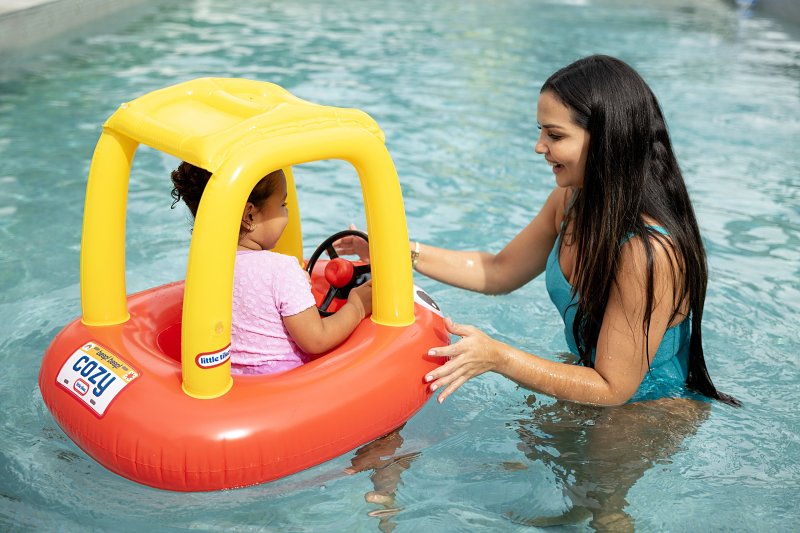 little tikes LT2710F Ride-On, Inflatable Profile, Cozy Coupe Boat, Vinyl, Multi-Color