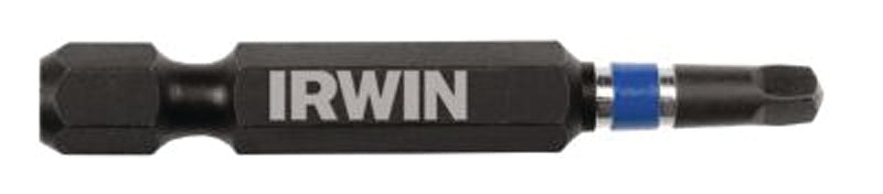 Irwin 1837476 Power Bit, #2 Drive, Square Recess Drive, 1/4 in Shank, Hex Shank, 2 in L, S2 Steel, 2/PK
