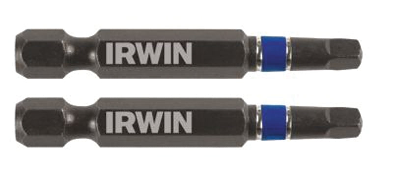 Irwin IWAF32SQ32 Impact Power Bit, #3 Drive, Square Recess Drive, 1/4 in Shank, Hex Shank, 2 in L, Steel
