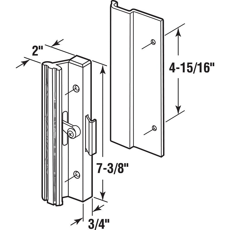 Prime-Line C 1006 Handleset, Aluminum, Anodized