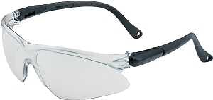 Jackson Safety 14476 Safety Glasses, Clear Lens, Black Frame, Mirror Lens, Polycarbonate Lens, Dual Tone Frame