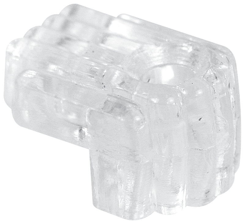 Prime-Line U9003 Mirror Clip, For: 1/4 in Thick Glass, Acrylic, Clear, 6/PK