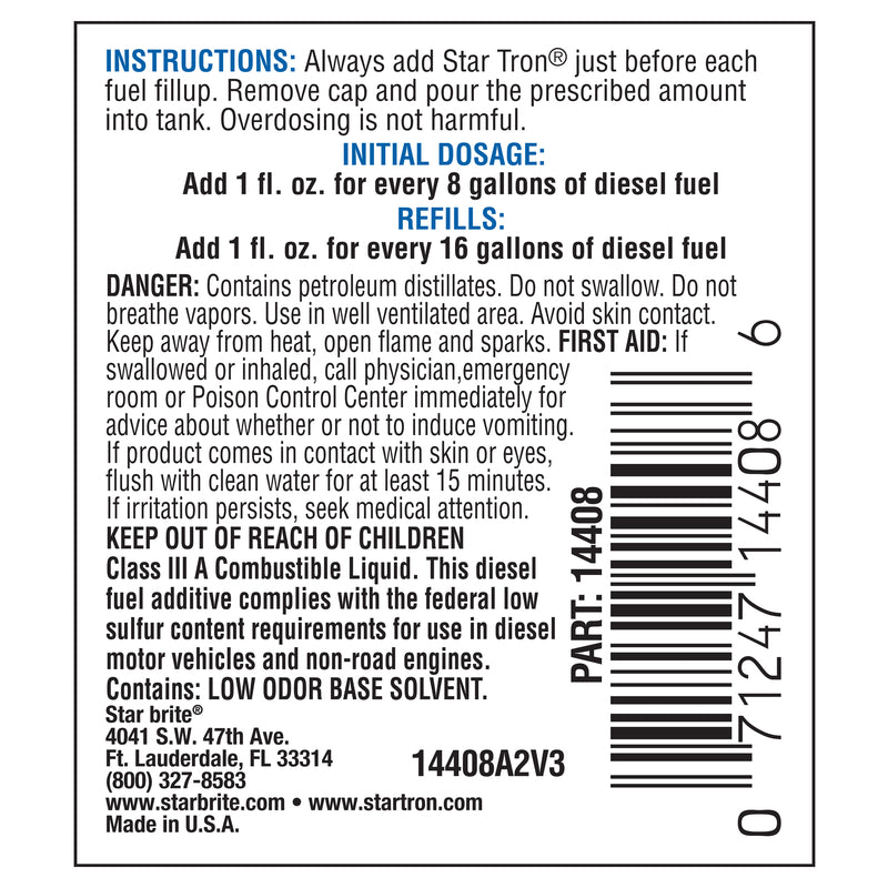 Star brite Star Tron Diesel Fuel Treatment 8 oz