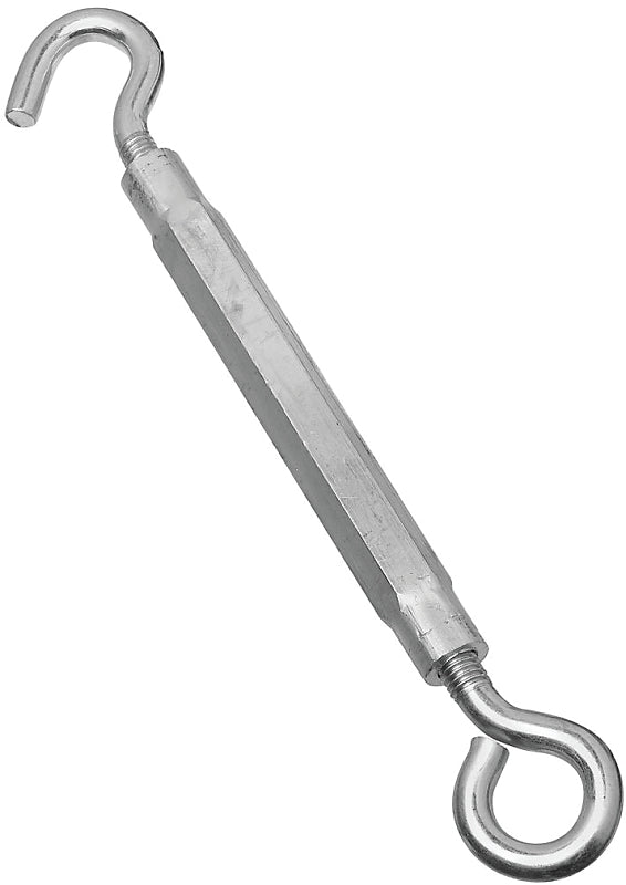 National Hardware 2172BC Series N221-903 Turnbuckle, 320 lb Working Load, 1/2-13 Thread, Hook, Eye, 17 in L Take-Up