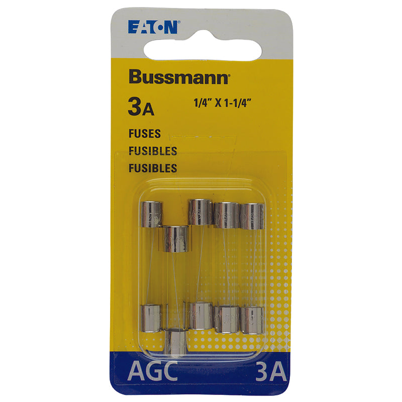 Bussmann 3 amps AGC Clear Blade Fuse 5 pk, Pack of 5