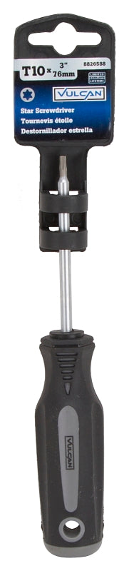Vulcan MC-SD20 Screwdriver, T10 Drive, Star Drive, 3.73 N-m, Polypropylene/Plastic/Thermoplastic Rubber Handle