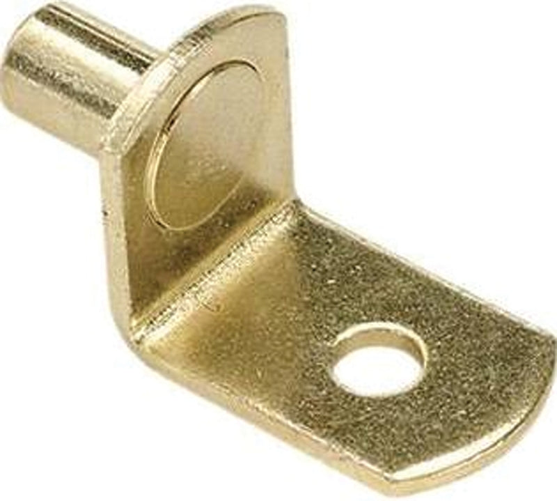 Knape & Vogt 346P BR Shelf Support Pin, Specifications: 1/4 in Dia x 3/8 in L Pin, Brass, Steel
