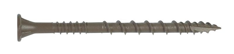 Simpson Strong-Tie Deck-Drive DSVT DSVT212R1LB Deck Screw, #10 Thread, 2-1/2 in L, Ribbed Flat Head, Variable Thread