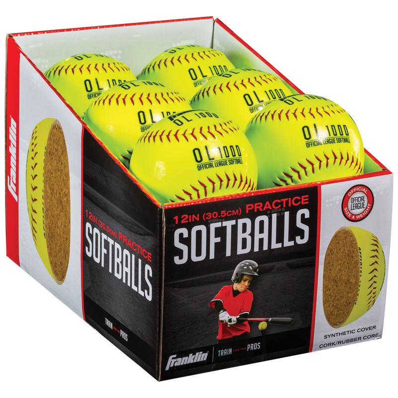 Franklin Yellow Synthetic Softballs 12 in. 1 pk, Pack of 12