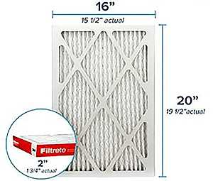 Filtrete Allergen Defense NADP00-2IN-4 Air Filter, 20 in L, 16 in W, 11 MERV, 1000 MPR, Polypropylene Frame, Pack of 4