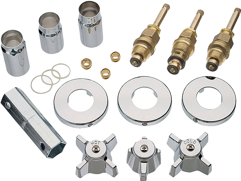 Danco 39621 Remodeling Trim Kit, Brass, Chrome-Plated, 11 -Piece, For: Sterling Tub and Shower Faucets