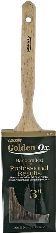 Linzer WC 2462-3 Paint Brush, 3 in W, 3 in L Bristle, China Bristle, Flat Sash Handle