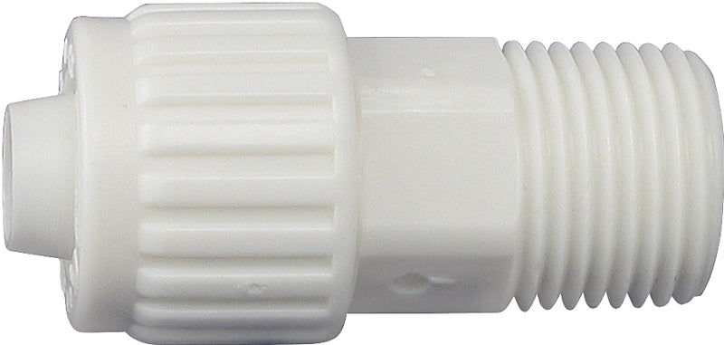Flair-It 16842 Tube to Pipe Adapter, 1/2 in, PEX x MPT, PEX-A, PEX-B, Polyoxymethylene, White