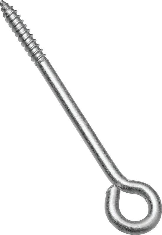 National Hardware N220-780 Lag Screw Eye, 1/4 in Thread, 1-1/2 in L Thread, 5 in OAL, 120 lb Working Load