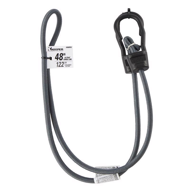 Keeper Gray Bungee Cord 48 in. L X 0.374 in. 1 pk, Pack of 10