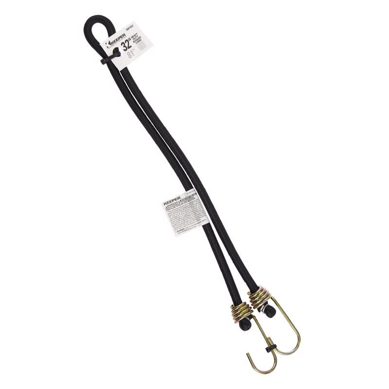 Keeper Black Bungee Cord 32 in. L X 0.374 in. 1 pk, Pack of 10