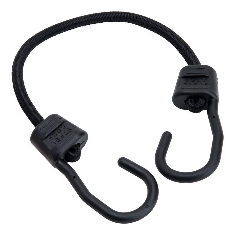 Keeper Black Bungee Cord 18 in. L X 0.315 in. 1 pk, Pack of 10