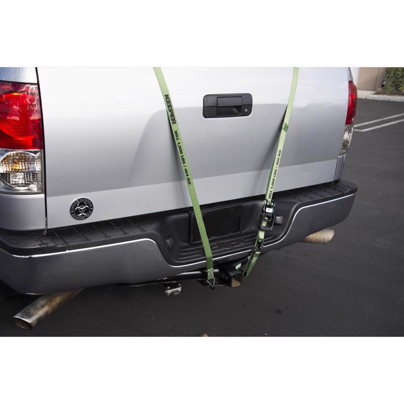 Keeper 1.25 in. W X 12 ft. L Green Ratchet Tie Down Strap 1000 lb 1 pk