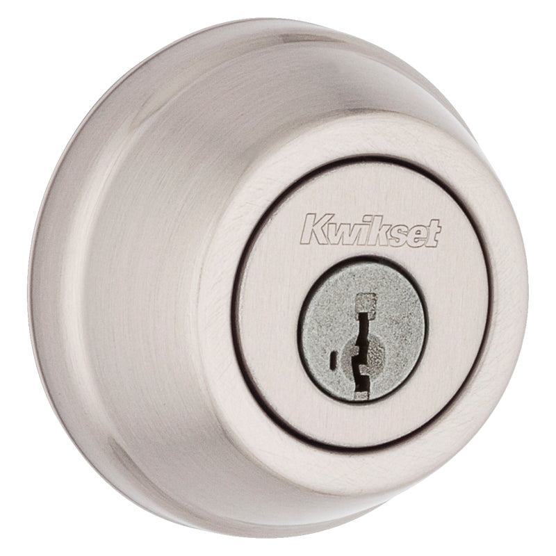 Kwikset 78015SMTRCAL/RCS Deadbolt, Different Key, Steel, Satin Nickel, 2-3/8, 2-3/4 in Backset, K3, SMT Keyway