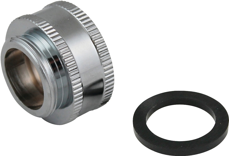 Plumb Pak PP800-64LF Faucet Aerator Adapter, 3/4 x 55/64 in, Threaded, Chrome-Plated