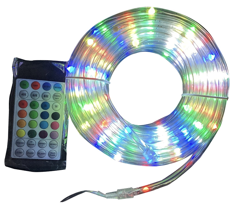 Santas Forest 62801 LED Rope Light, Multi-Functions, Clear, 33 ft