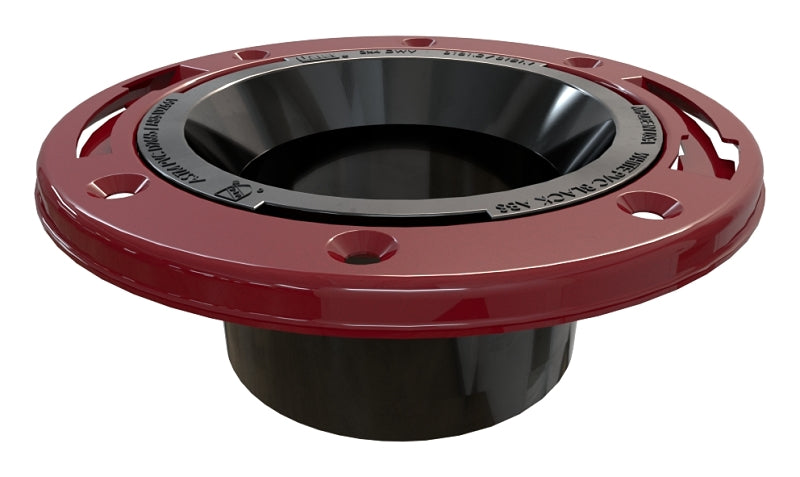 Oatey 43512 Closet Flange, 4.94 in ID x 7.02 in OD x 2.04 in W Dimensions, 3, 4 in Connection, ABS