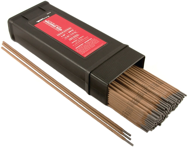 Forney 30410 Stick Electrode, 83000 psi Tensile Strength, Applicable Materials: Mild Steel, 1/8 in Dia, General-Purpose