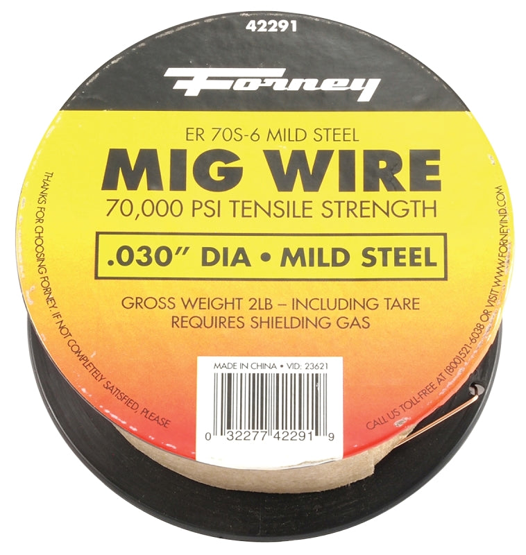 Forney 42291 MIG Welding Wire, 0.03 in Dia, 70,000 psi Tensile Strength