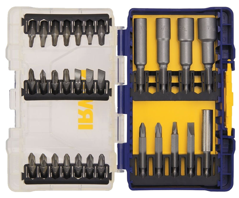 Irwin IWAF1230 Screwdriver Bit Set, 30-Piece; Includes: (2) #1 Phillips 1 in Insert Bit, (7) #2 Phillips 1 in Insert Bit