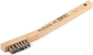 Forney 70506 Scratch Brush, Stainless Steel Bristle, 0.006 in L Trim, Wood Handle