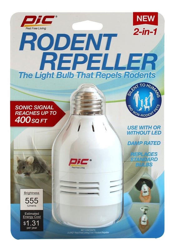 PIC LED-RR Rodent Repeller Bulb, 9 W, LED Lamp, 550 Lumens