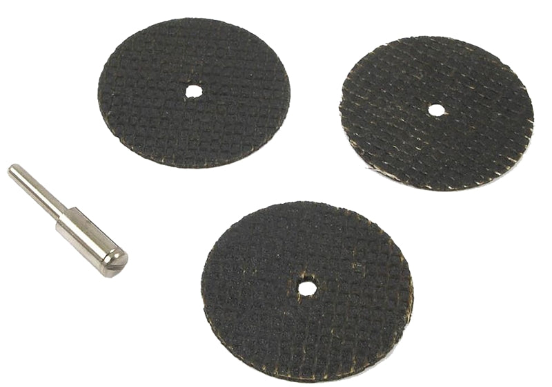 Forney 60214 4-Piece Cut-Off Wheel Kit, 1-1/2 in Dia, 1/8 in Arbor