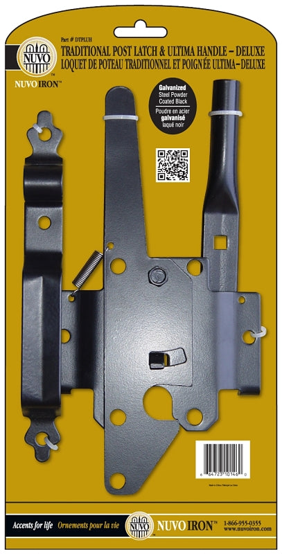 Nuvo Iron DTPLUH Post Latch with Ultimate Handle, Galvanized Steel