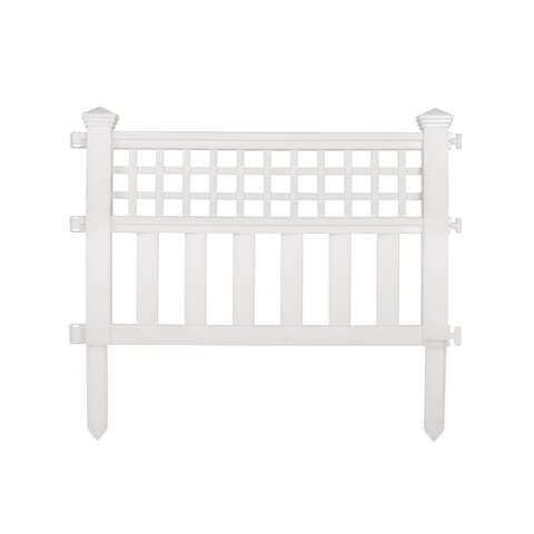 Suncast 2 ft. L X 20.5 in. H Resin White Garden Fence, Pack of 10