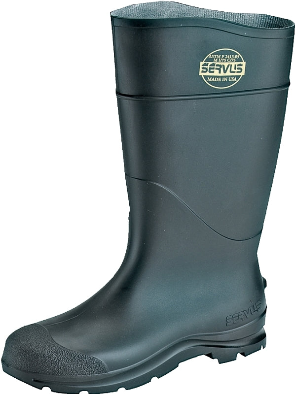 Servus CORE PVC Series 18821-11 Knee Boots, 11, Black, PVC Upper, Pull-On Closure, Insulated: No