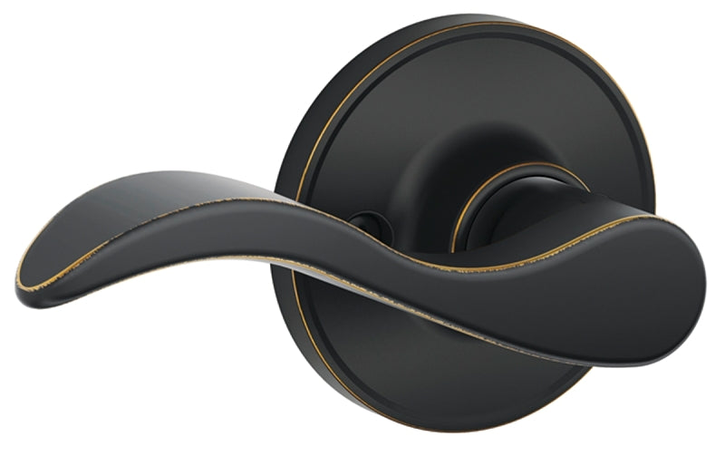 Schlage J Series J170SEV716LH Left Hand Dummy Lever, Mechanical Lock, Aged Bronze, Metal, Left Hand, Residential