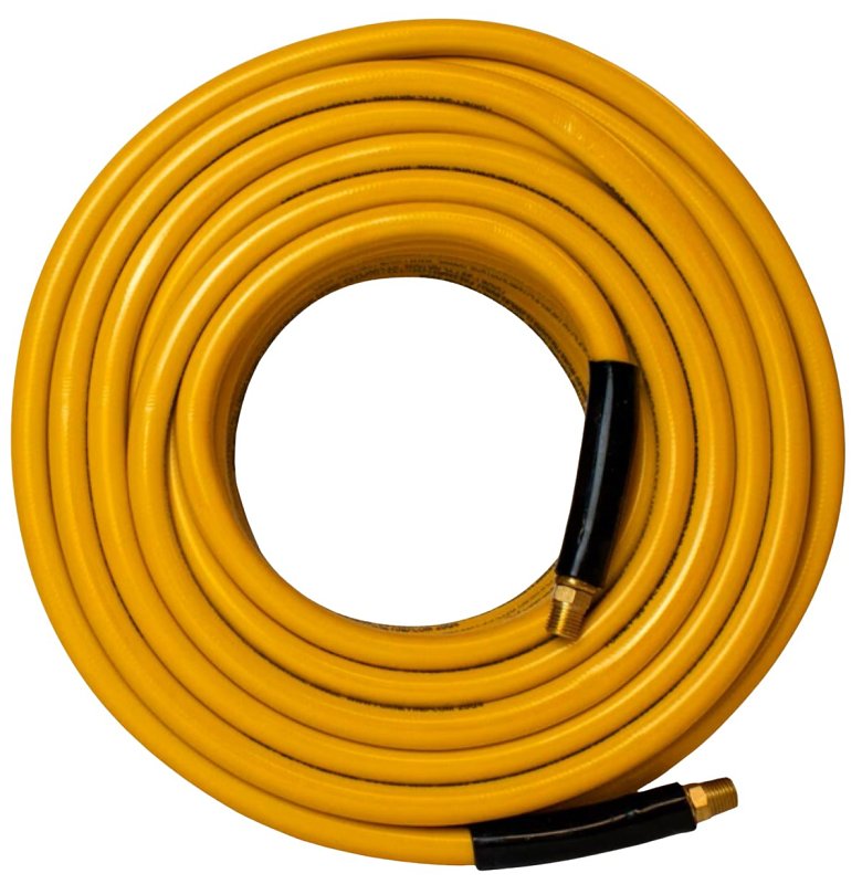 Forney 75415 Air Hose, 3/8 in ID, 100 ft L, MNPT, 300 psi Pressure, PVC, Yellow