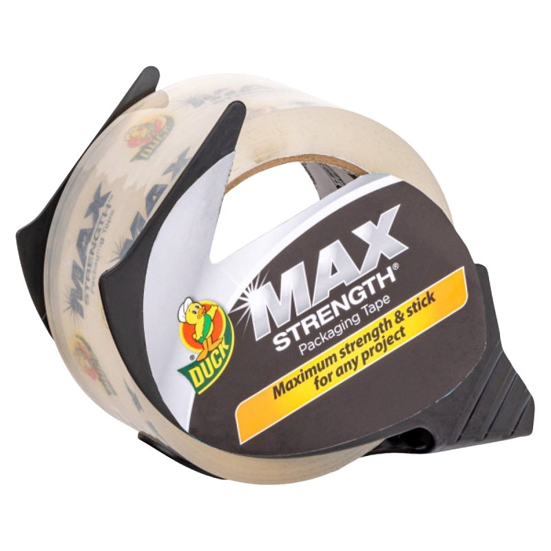 Duck MAX STRENGTH 287913 Packaging Tape, 38.2 yd L, 1.88 in W, Clear