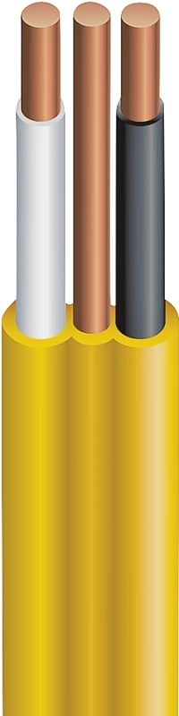 Southwire Romex 12/2NM-WGX50 Building Wire, 12 AWG Wire, 2 -Conductor, 50 ft L, Copper Conductor, PVC Insulation